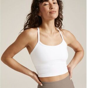 BEYOND YOGA SPACE DYE CROP TANK MEDIUM WHITE & ROSE (ish) sold separately